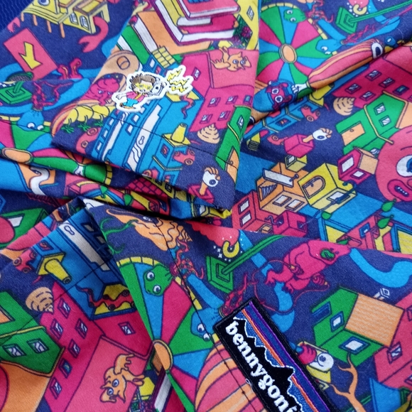 *SOLD OUT* Handmade Bennygonia "IKEA LUSTIGT aka Funk Town Flex" 90s Shorts - Picture 8 of 9